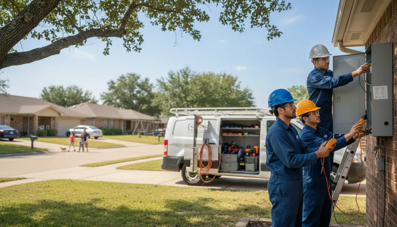 Certified electrician providing emergency electrical services in Como, TX